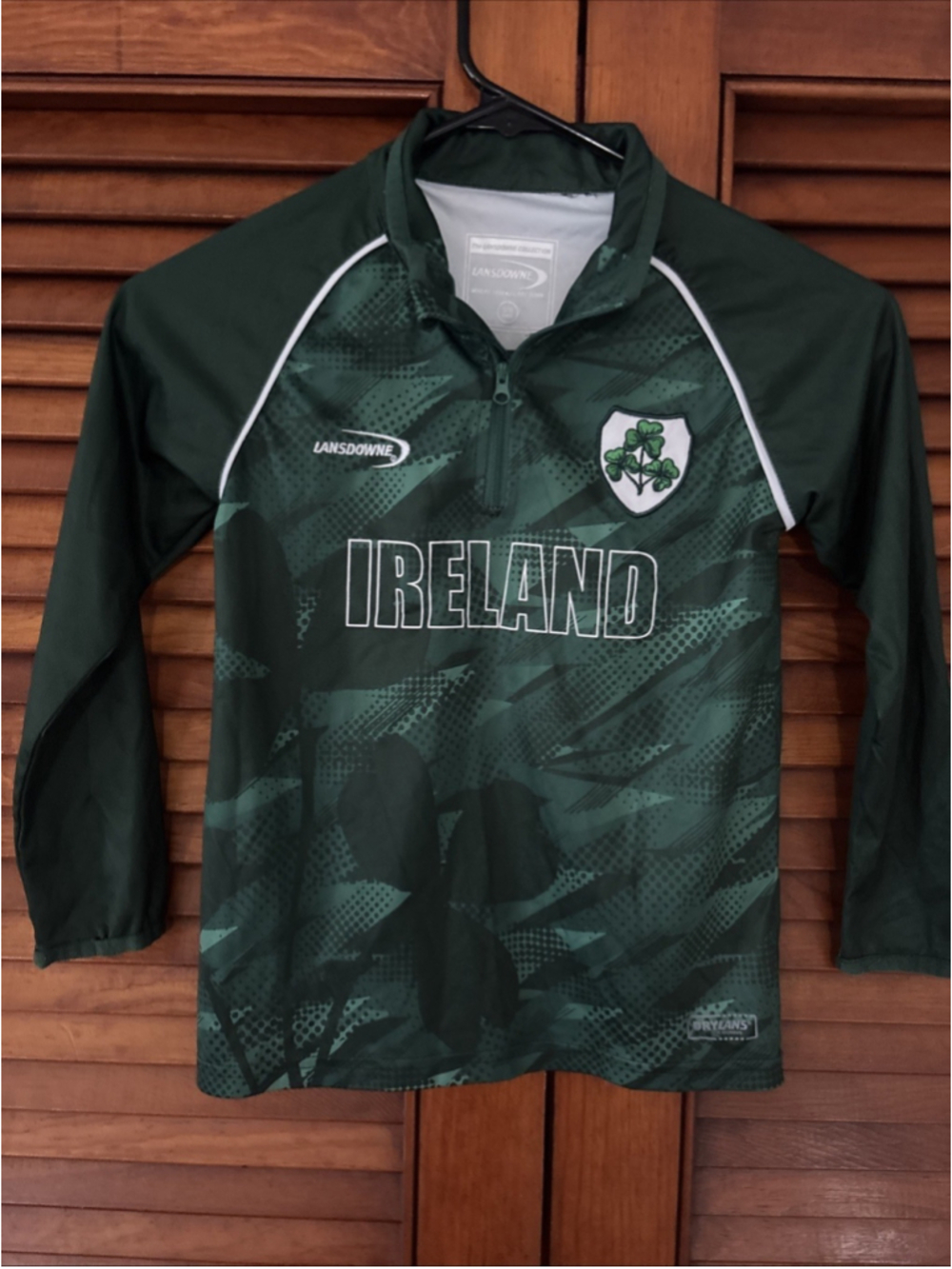 Lansdowne Ireland Green 1/4 Zip Long Sleeve Youth Age 5-6 Years